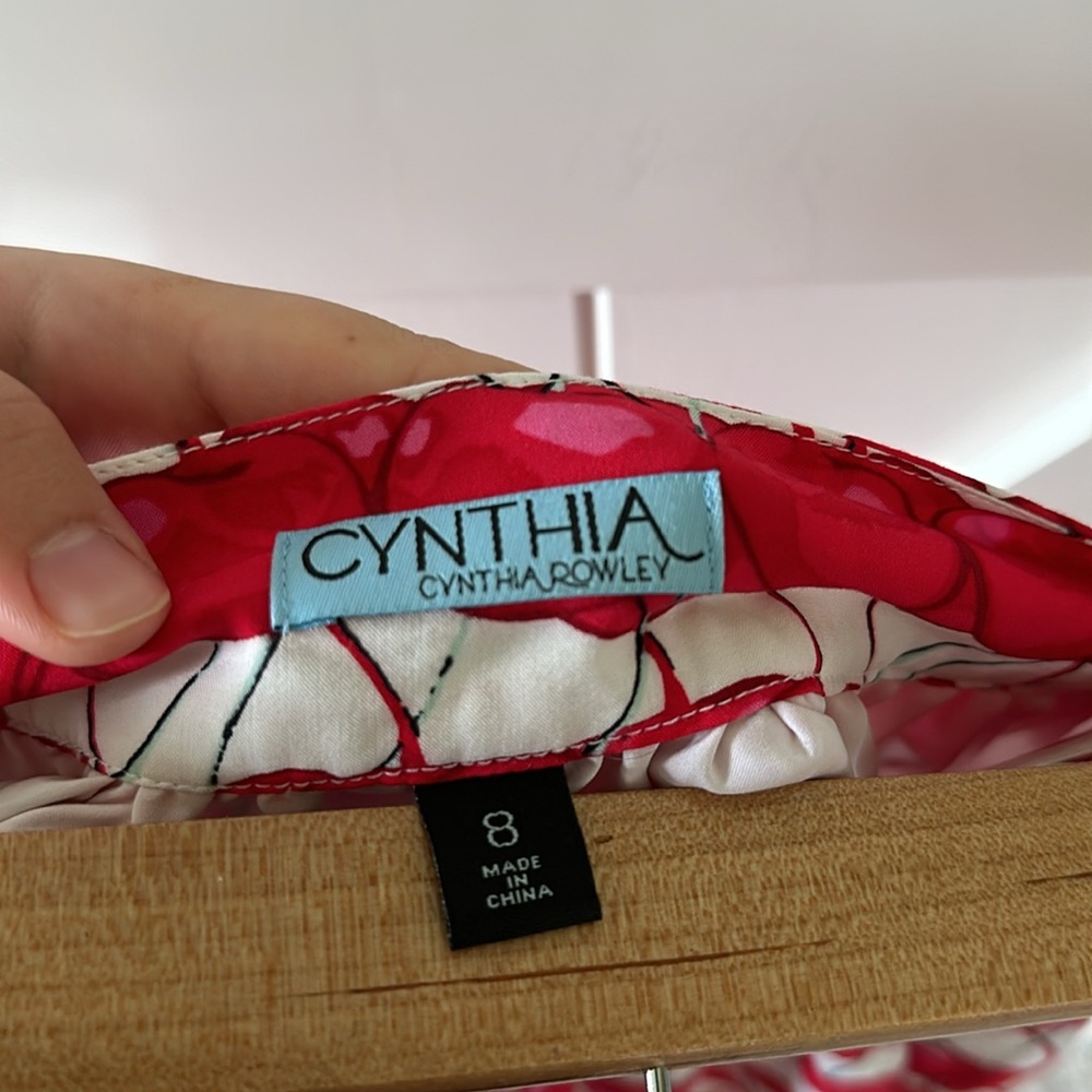 Cherry ๐ print! Cynthia Rowley Red cherry striped skirt - Picture 4 of 4